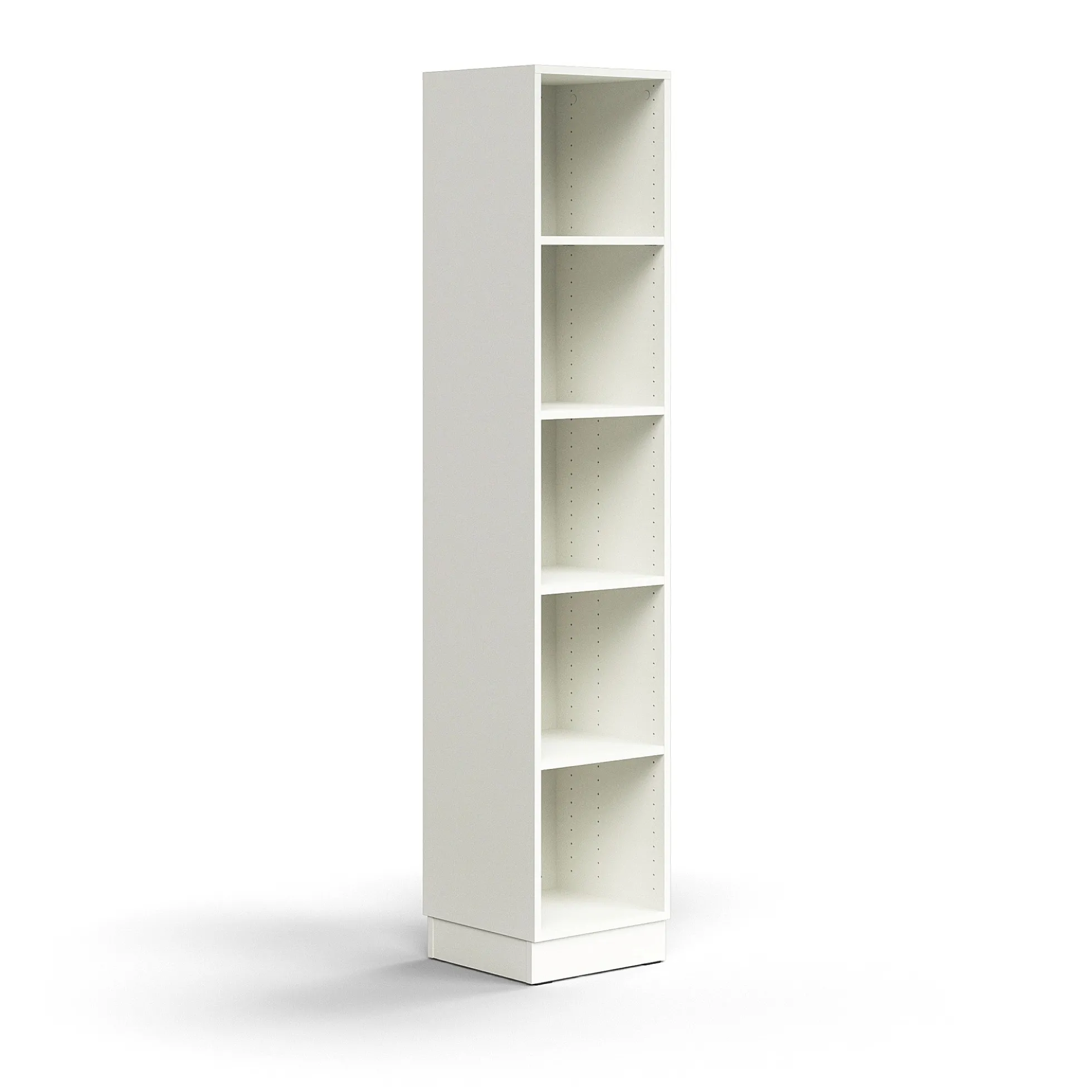 Kirjahylly QBUS 4 hyllytasoa, sokkeli, 2020x400x400 mm, valkoinen