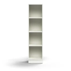 Kirjahylly QBUS 3 hyllytasoa, sokkeli, 1636x400x400 mm, valkoinen