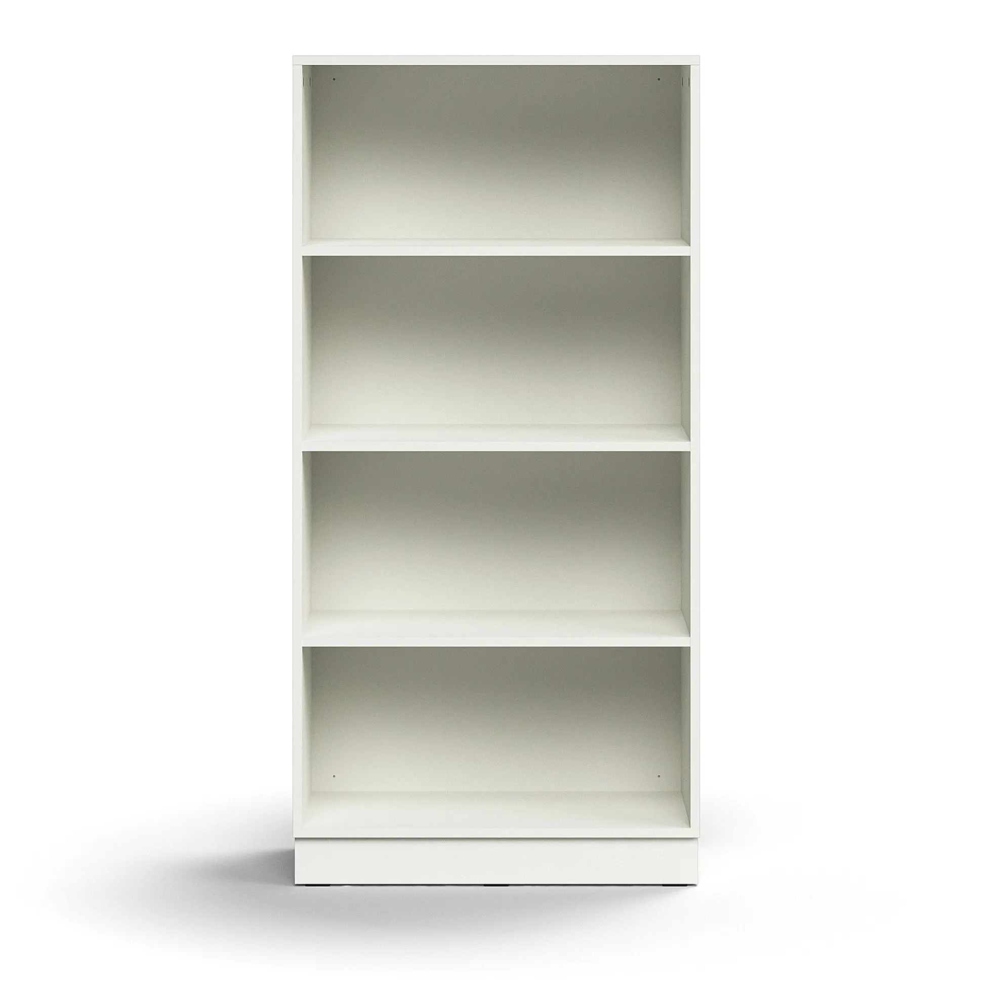 Kirjahylly QBUS 3 hyllytasoa, sokkeli, 1636x800x400 mm, valkoinen