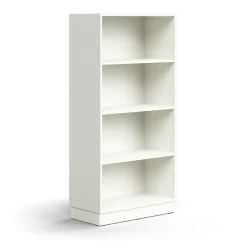 Kirjahylly QBUS 3 hyllytasoa, sokkeli, 1636x800x400 mm, valkoinen