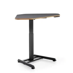 Kulmasähköpöytä NOVUS 1200x750 mm, musta jalusta, musta pöytälevy