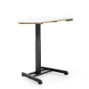 Kulmasähköpöytä NOVUS 1200x750 mm, musta jalusta, valkoinen pöytälevy