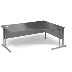Kulmatyöpöytä FLEXUS Oikea, 1800x1200 mm, harmaa laminaatti