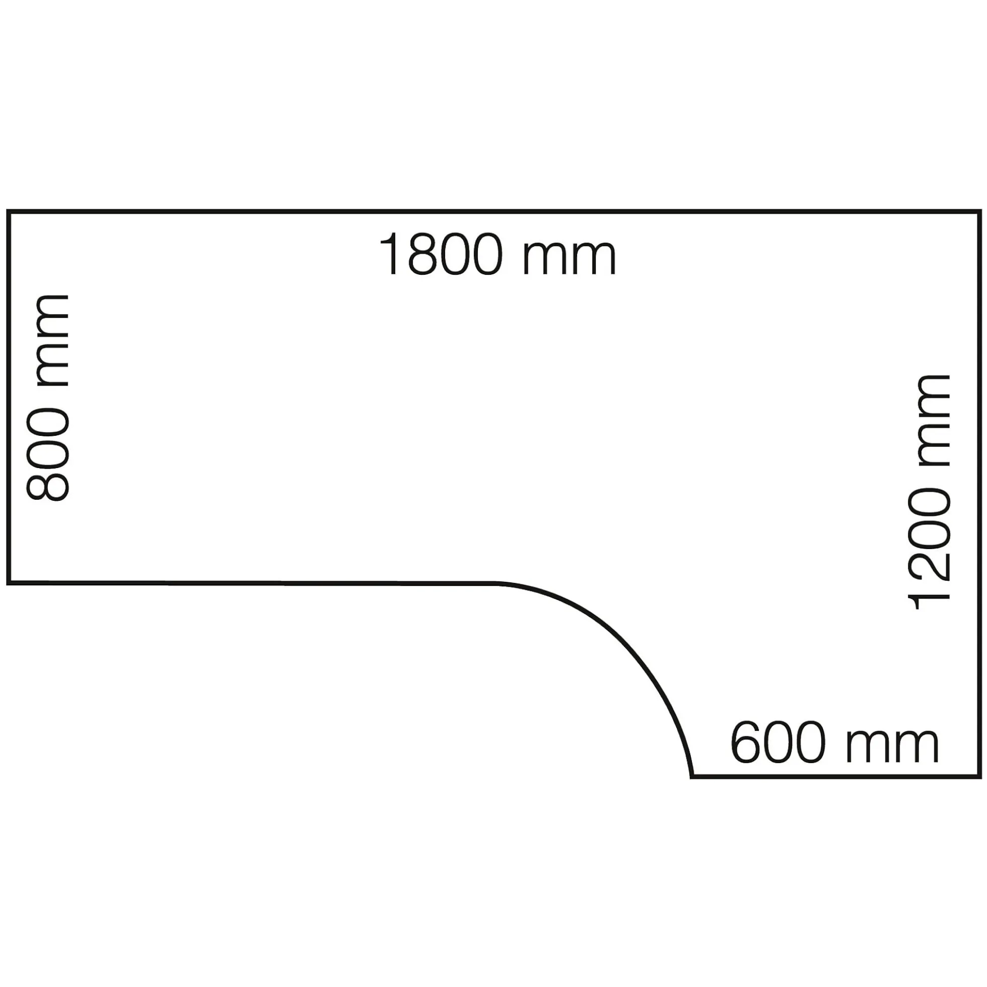 Kulmatyöpöytä FLEXUS Oikea, 1800x1200 mm, valkoinen laminaatti