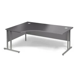 Kulmatyöpöytä FLEXUS Vasen, 1800x1200 mm, harmaa laminaatti