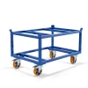 Kuormalavavaunu FRAME 500 kg, Ø 160 mm polyuretaanipyörät, jarrullinen, 1200x800x755 mm