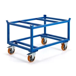 Kuormalavavaunu FRAME 500 kg, Ø 160 mm polyuretaanipyörät, jarrullinen, 1200x800x755 mm