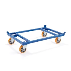 Kuormalavavaunu FRAME Matala malli, 500 kg, Ø 160 mm PU renkaat, ilman jarrua, 1200x800x625 mm