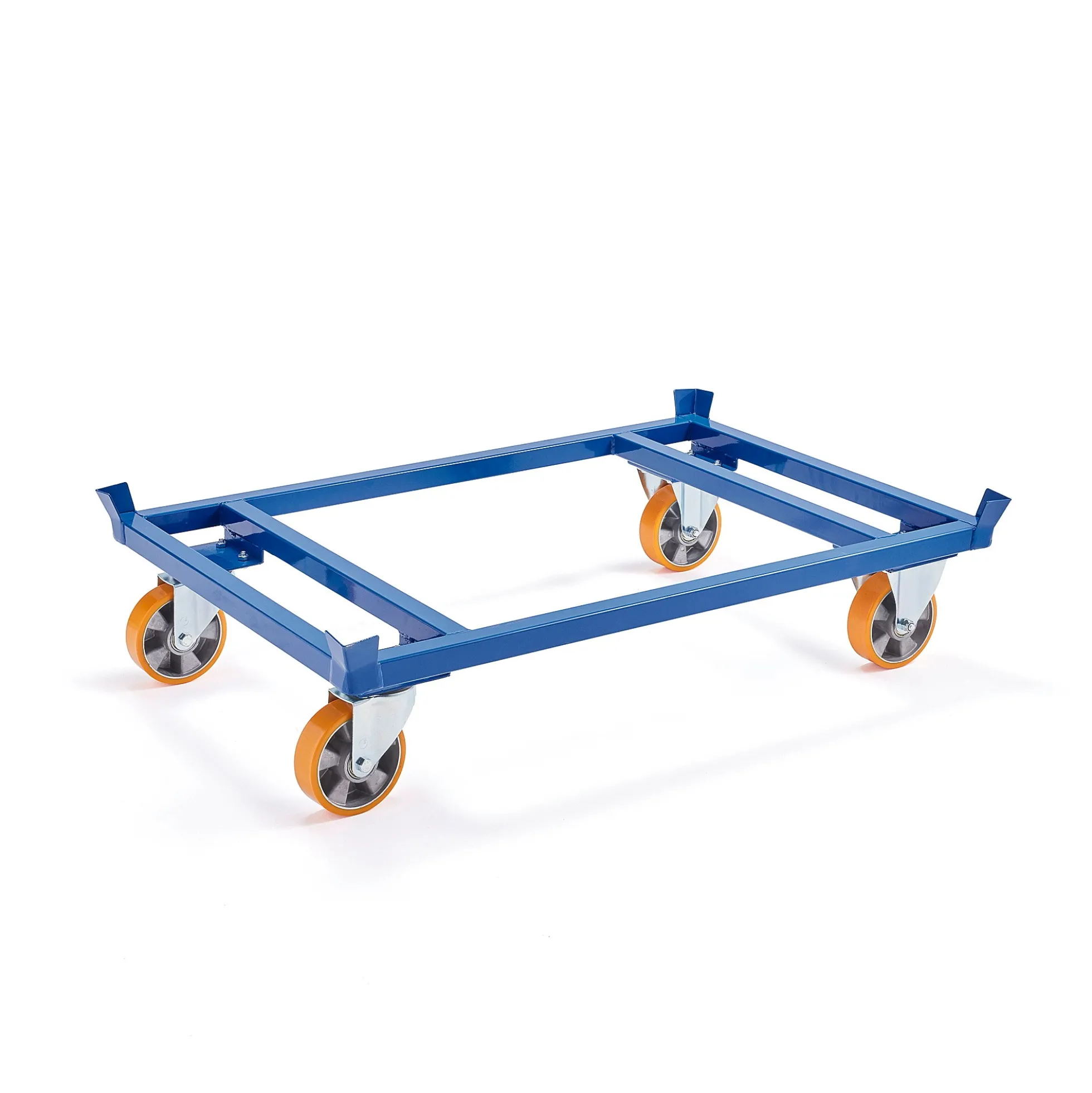 Kuormalavavaunu FRAME Matala malli, 500 kg, Ø 160 mm PU renkaat, ilman jarrua, 1200x800x625 mm