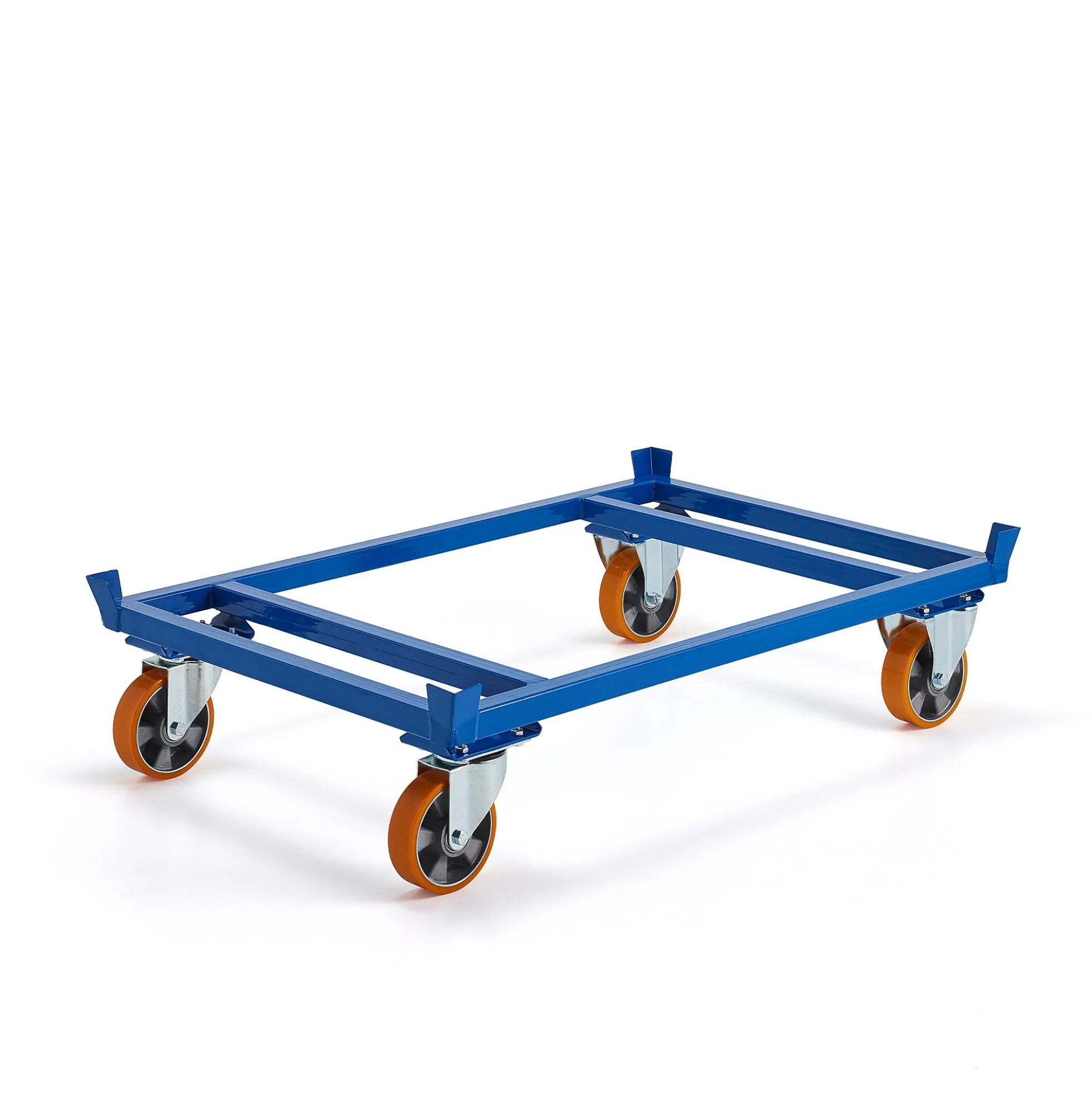 Kuormalavavaunu FRAME Matala malli, 500 kg, Ø 160 mm PU renkaat, ilman jarrua, 1200x800x625 mm