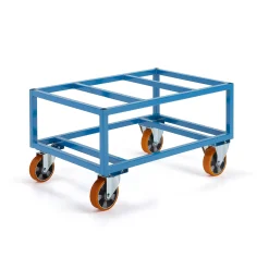 Kuormalavavaunu OUTLINE 500 kg, Ø 160 mm PU renkaat, ilman jarrua, 1200x800x625 mm