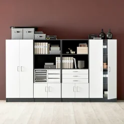 Laatikosto pöydälle FLEXUS 3 laatikkoa, 375x720x410 mm, valkoinen