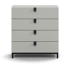 Laatikosto QBUS Jalusta, kahvat, 868x800x400 mm, musta, vaaleanharmaa