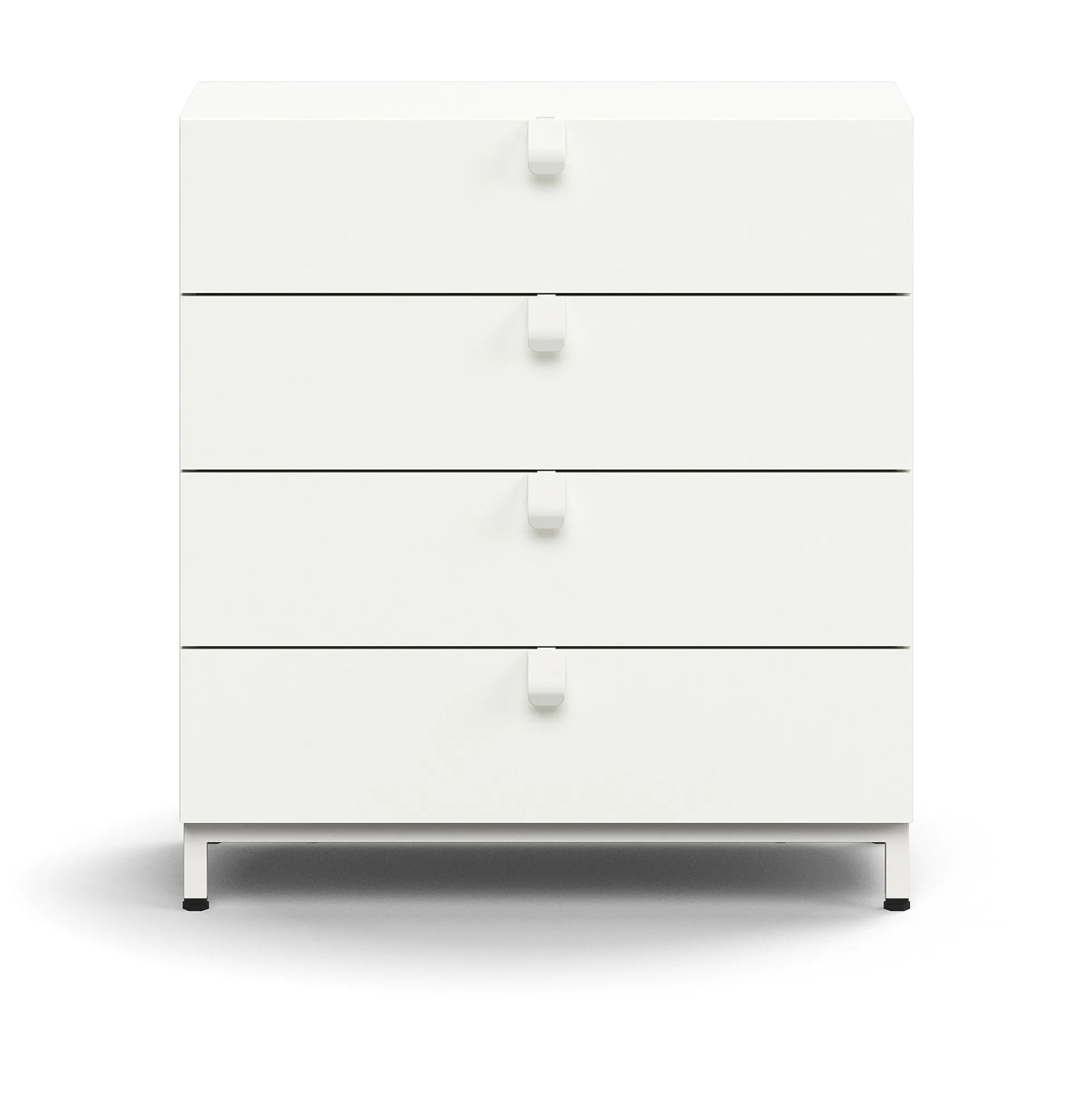 Laatikosto QBUS Jalusta, kahvat, 868x800x400 mm, valkoinen