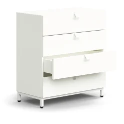Laatikosto QBUS Jalusta, kahvat, 868x800x400 mm, valkoinen