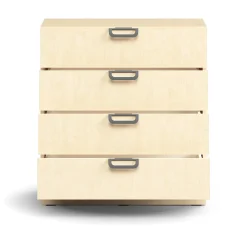 Laatikosto QBUS Sokkeli, avoimet kahvat, 868x800x420 mm, koivu