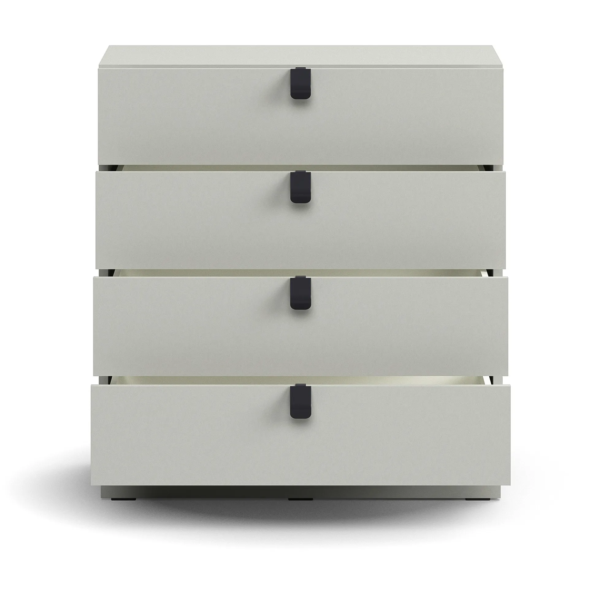 Laatikosto QBUS Sokkeli, kahvat, 868x800x400 mm, vaaleanharmaa