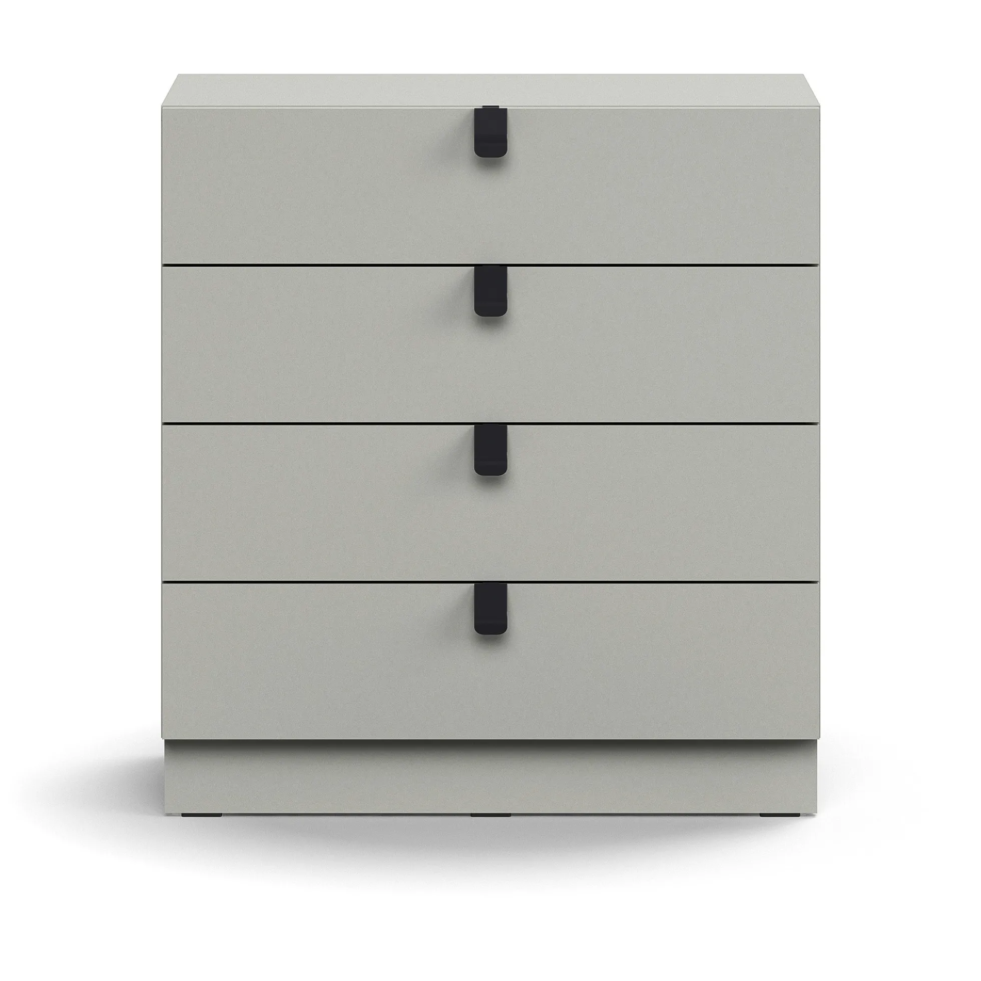 Laatikosto QBUS Sokkeli, kahvat, 868x800x400 mm, vaaleanharmaa