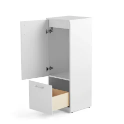 Lajittelukaappi FAHRENHEIT 1 laatikko, 1250x430x455 mm, laminaatti, valkoinen