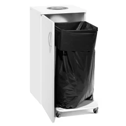 Lajittelukaappi jätesäkkitelineelle 980x510x450 mm, valkoinen laminaatti