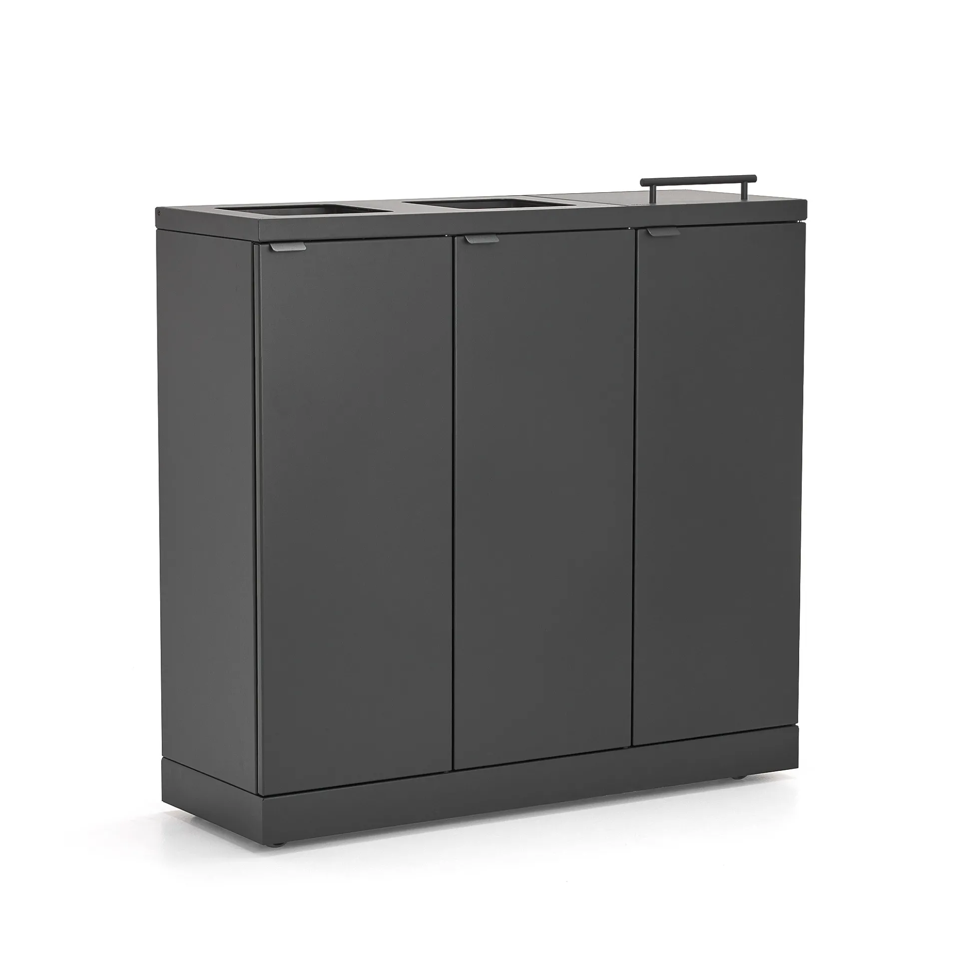 Lajitteluyksikkö BICA 3 lokeroa, kansi/aukkosyöttö, 3x65 L, antrasiitti