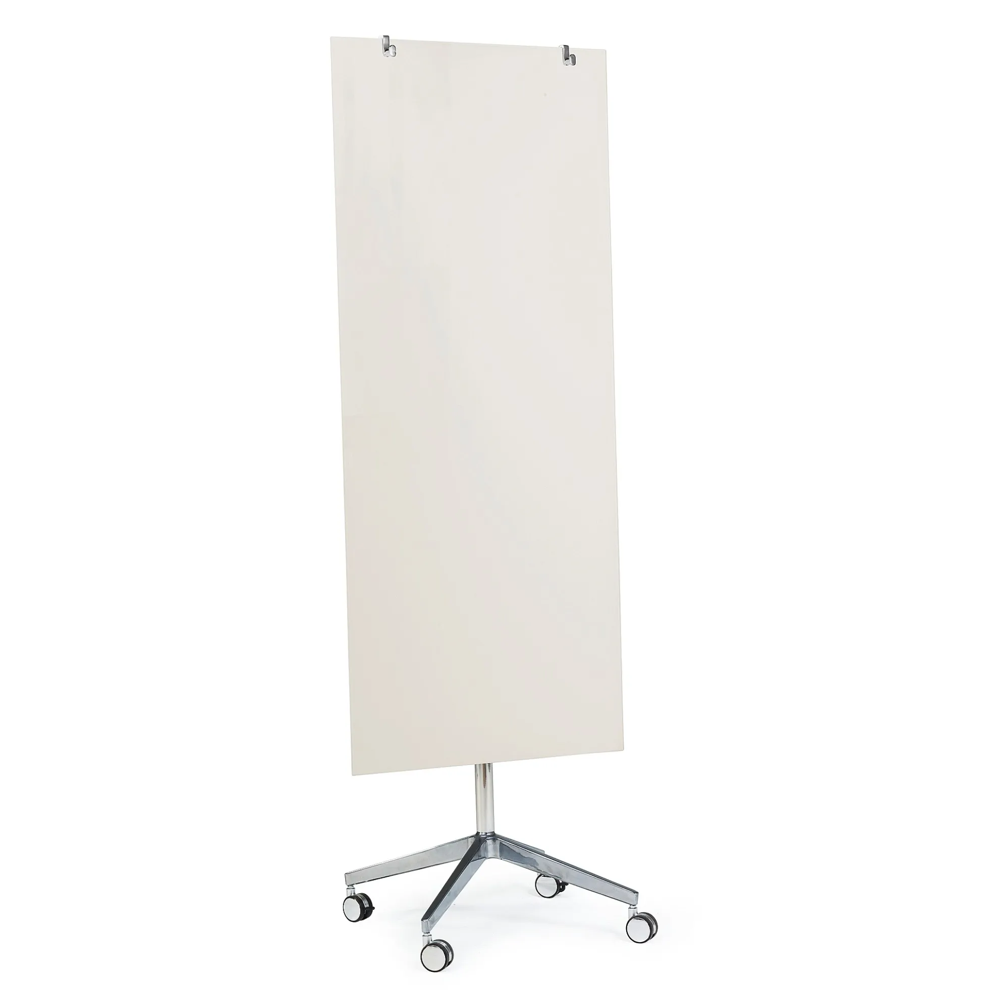 Lasikirjoitustaulu STELLA Pyörällinen, 650x1575 mm, vaaleanharmaa