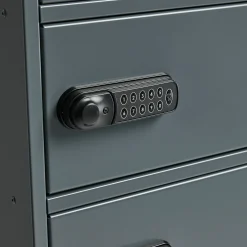 Latauskaappi sähköpyörän akuille VOLT 4 lokeroa, seinämalli, 913x514x455 mm, tummanharmaa