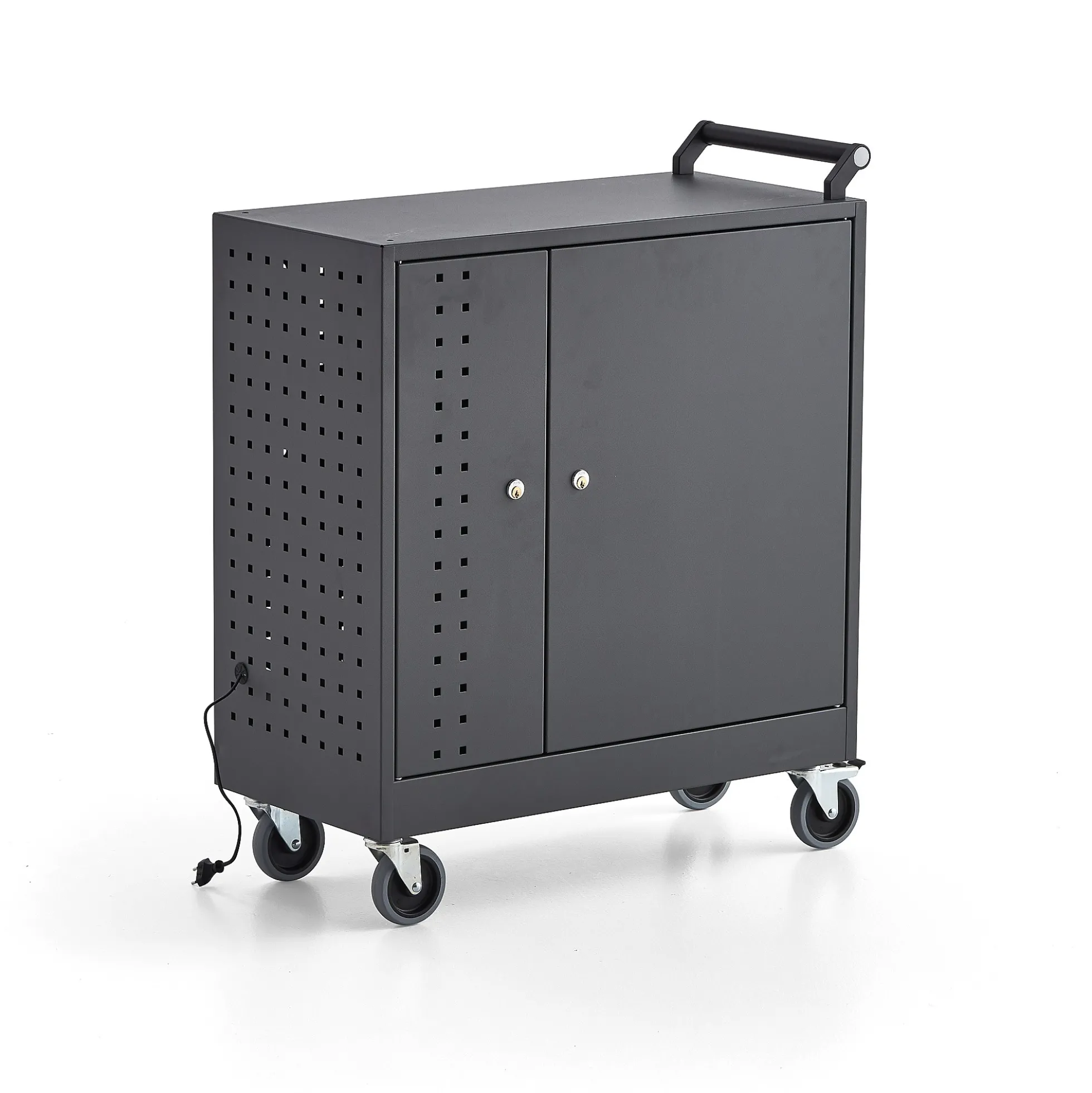 Latausvaunu lukulaitteille RECHARGE 835x760x350 mm, tummanharmaa