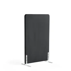Lattiasermi ZONE 1360x800x46 mm, kangas Hush, valkoiset jalat, tummanharmaa
