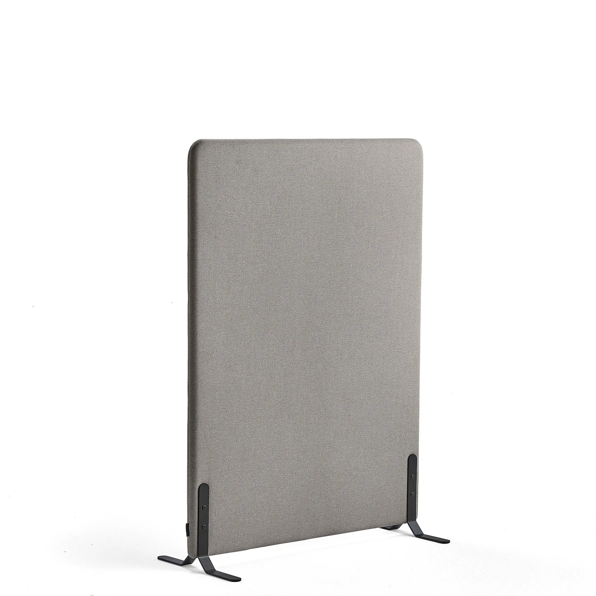 Lattiasermi ZONE 1360x1000x46 mm, kangas Rivet, mustat jalat, hopeanharmaa