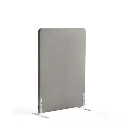 Lattiasermi ZONE 1360x1000x46 mm, kangas Rivet, valkoiset jalat, hopeanharmaa