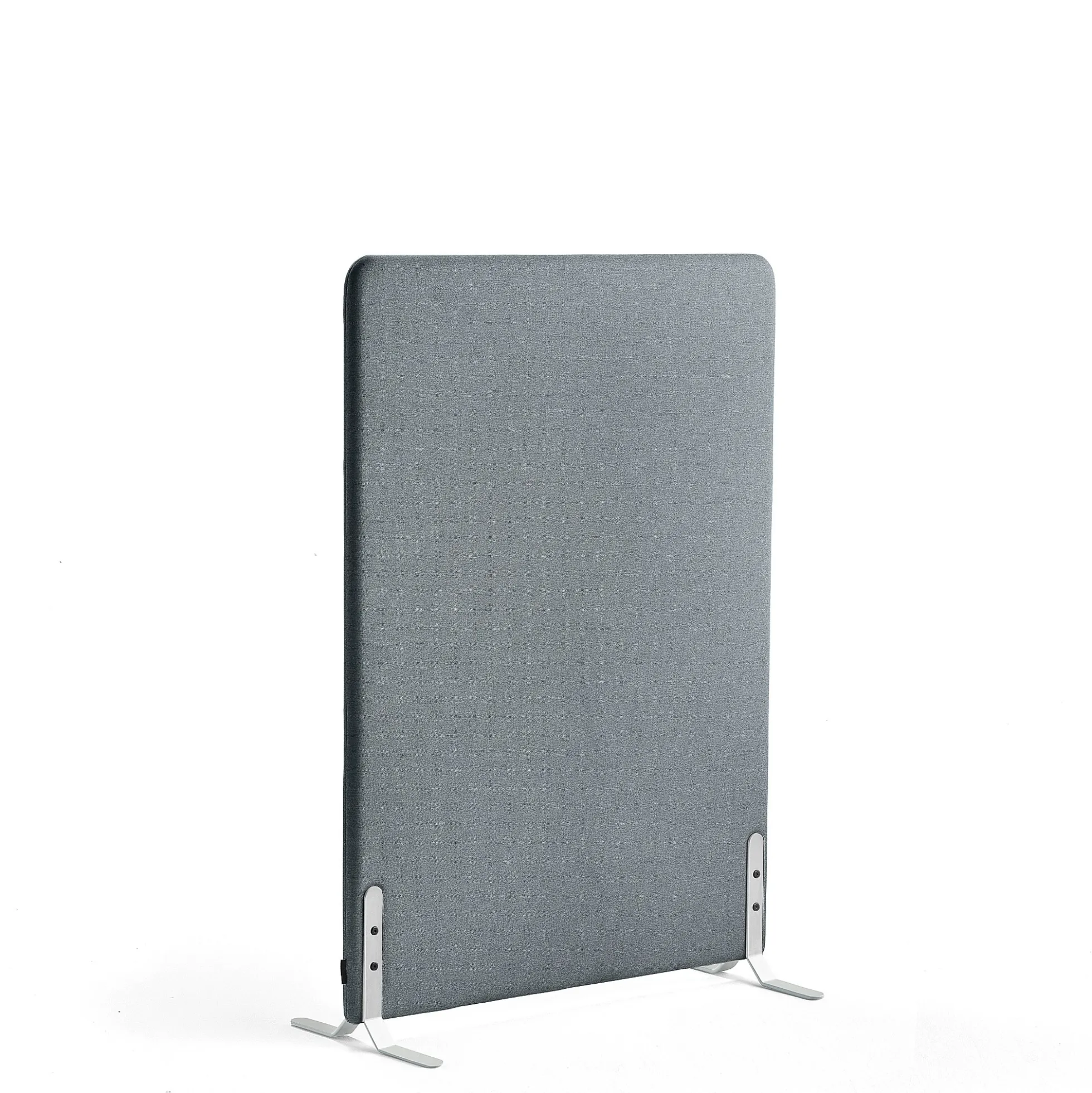 Lattiasermi ZONE 1360x1000x46 mm, kangas Rivet, valkoiset jalat, siniharmaa