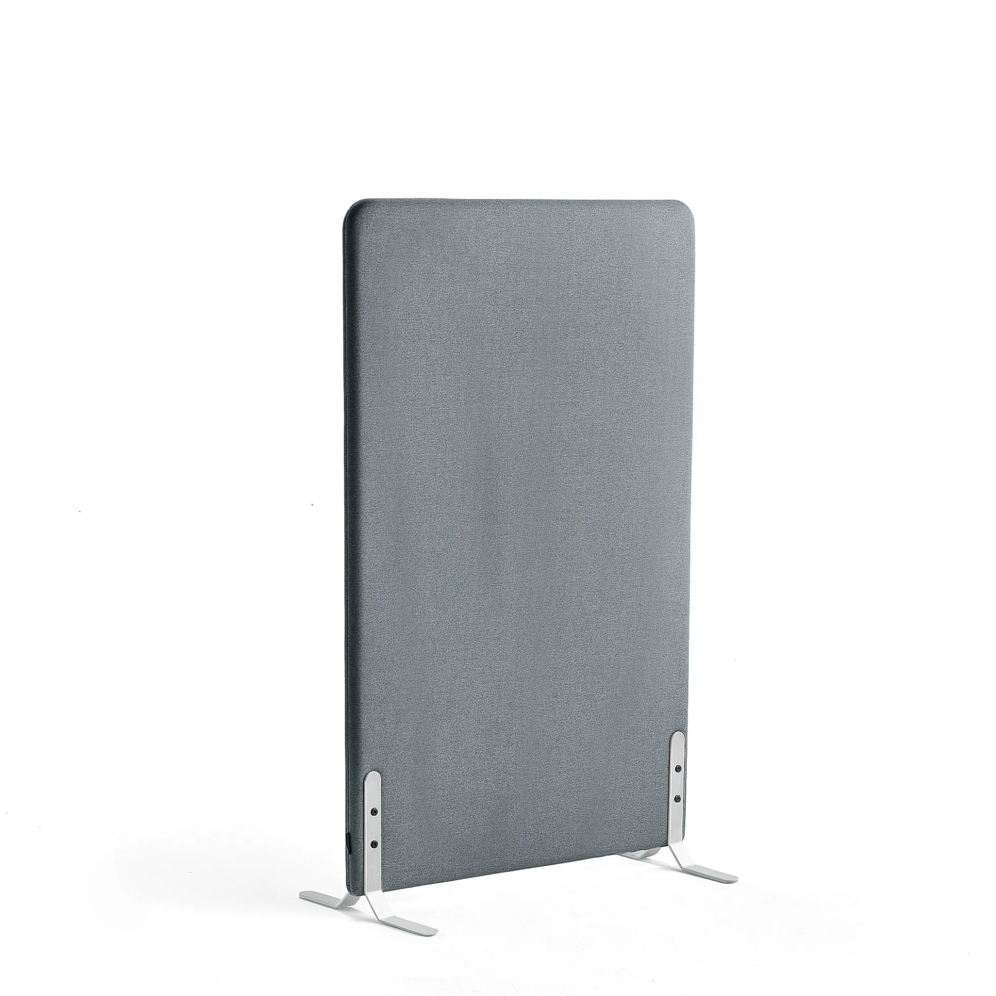 Lattiasermi ZONE 1360x800x46 mm, kangas Rivet, valkoiset jalat, siniharmaa