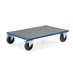 Lavavaunu TRANSFER 1000x700 mm, 1000 kg, elastiset kumipyörät, jarrulliset