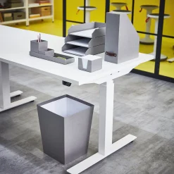 Lehtikotelo TIDY Paperilaminaatti, harmaa, nahkainen vedin