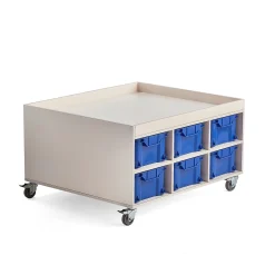 Leikkipöytä MELINA 12 lokeroa, 1000x900x550 mm, valkopigmentoitu