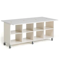 Leikkipöytä MINNA 8 lokeroa, 450x1600x730 mm, valkoinen