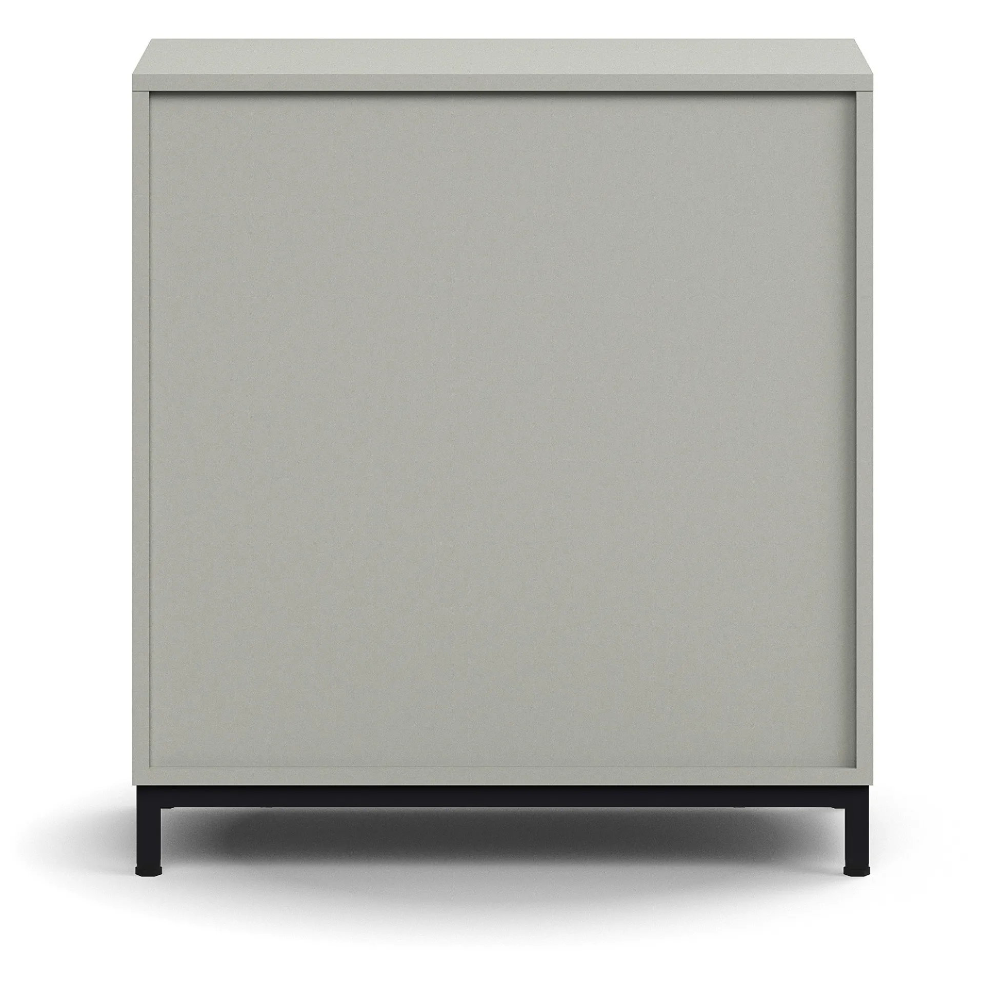 Liukuovikaappi QBUS Lukollinen, 1 hylly, jalusta, kahvat, 868x800x400 mm, musta, vaaleanharmaa