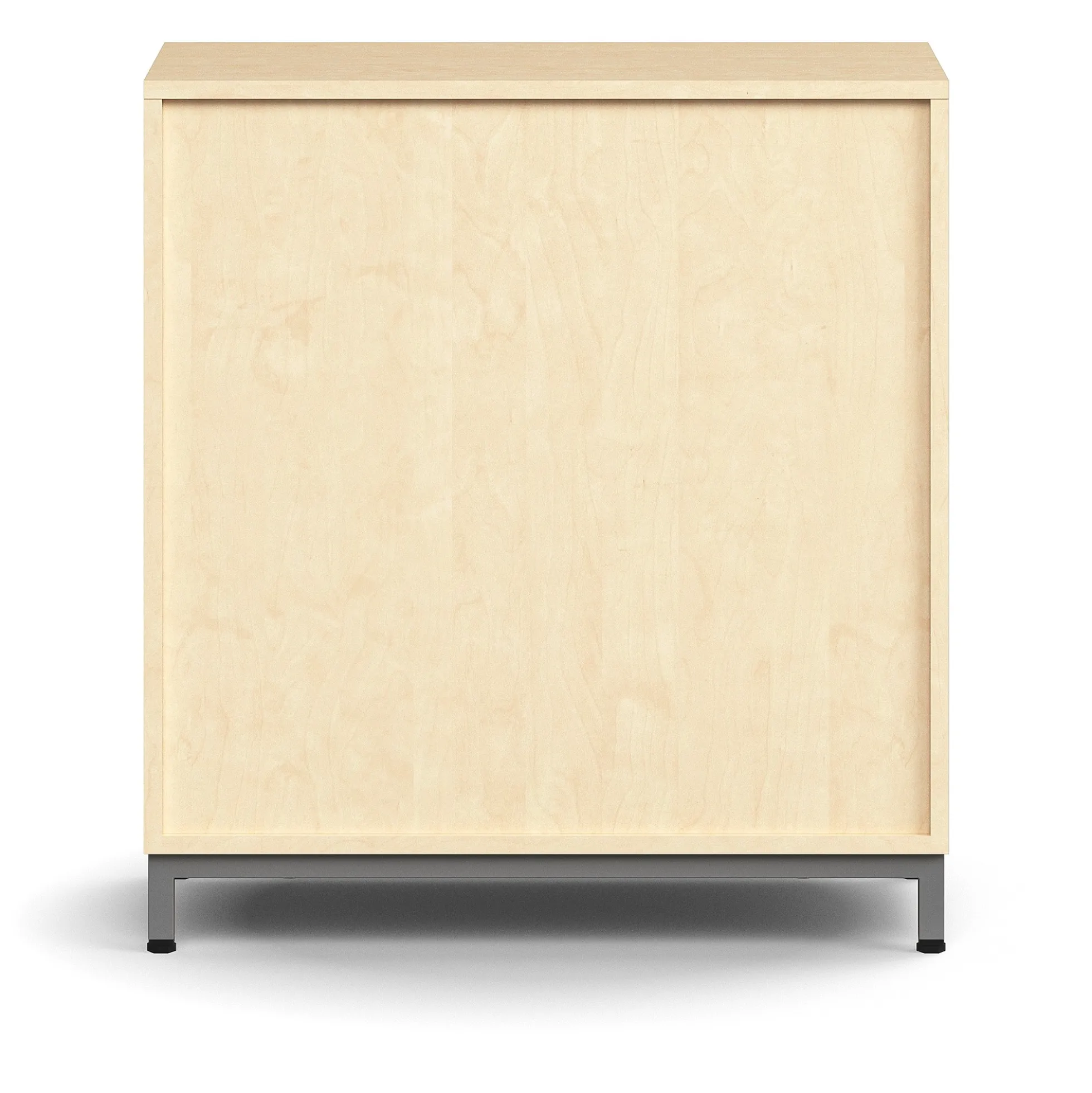 Liukuovikaappi QBUS Lukollinen, 1 hylly, jalusta, kahvat, 868x800x400 mm, hopeanharmaa, koivu