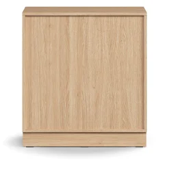 Liukuovikaappi QBUS Lukollinen, 1 hylly, sokkeli, kahvat, 868x800x400 mm, tammi