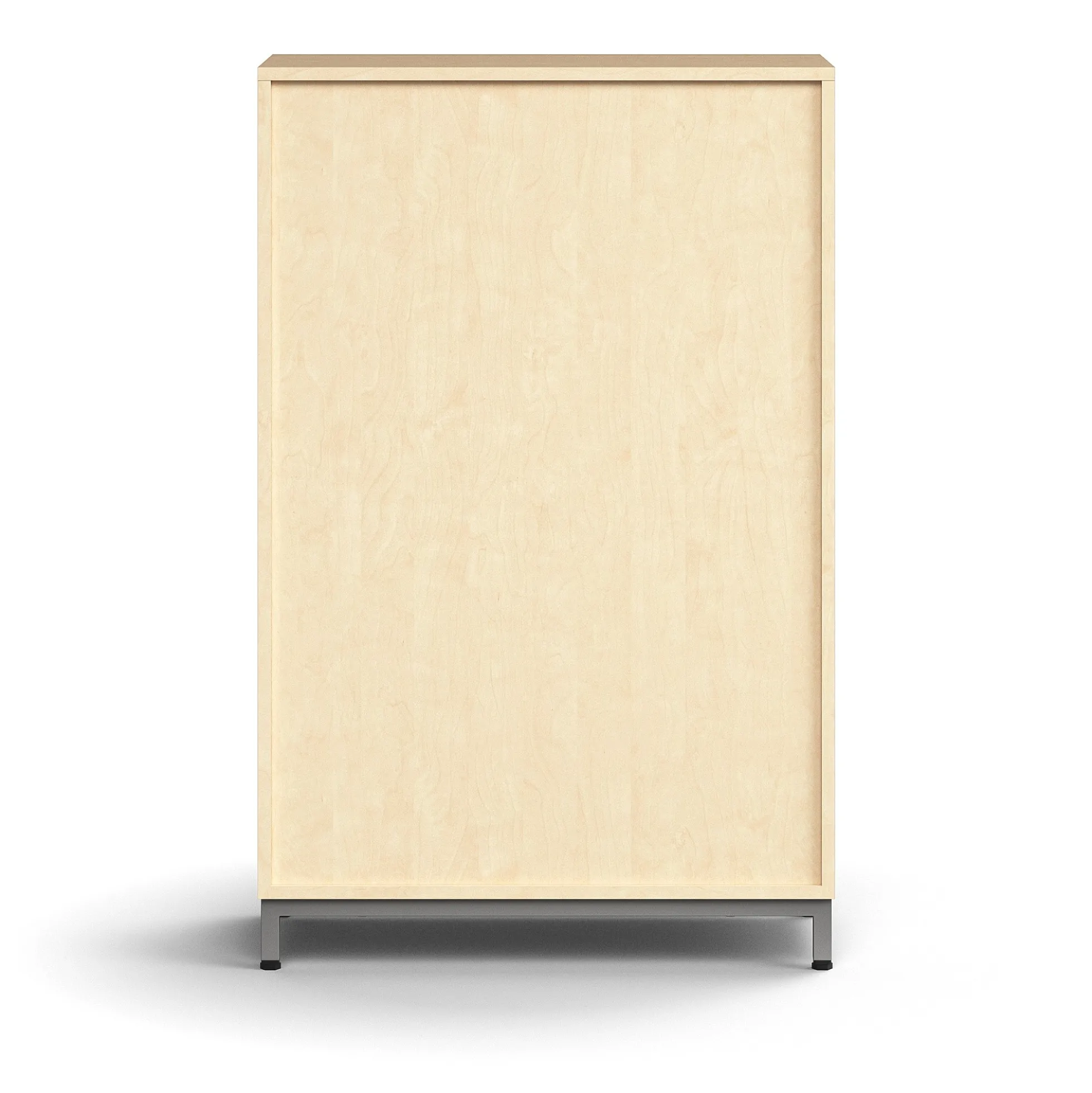 Liukuovikaappi QBUS Lukollinen, 2 hyllytasoa, jalusta, kahvat, 1252x800x400 mm, hopeanharmaa, koivu
