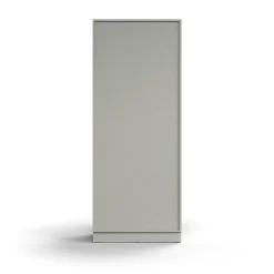 Liukuovikaappi QBUS Lukollinen, 4 hyllytasoa, sokkeli, kahvat, 2020x800x400 mm, vaaleanharmaa