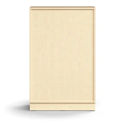 Liukuovikaappi QBUS Lukollinen, 2 hyllytasoa, sokkeli, kahvat, 1252x800x400 mm, koivu