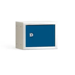 Lokerokaappi CUBE Harmaa, sininen ovi, 150x200x150 mm