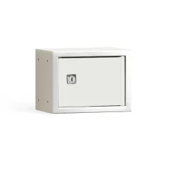 Lokerokaappi CUBE Harmaa, valkoinen ovi, 150x200x150 mm