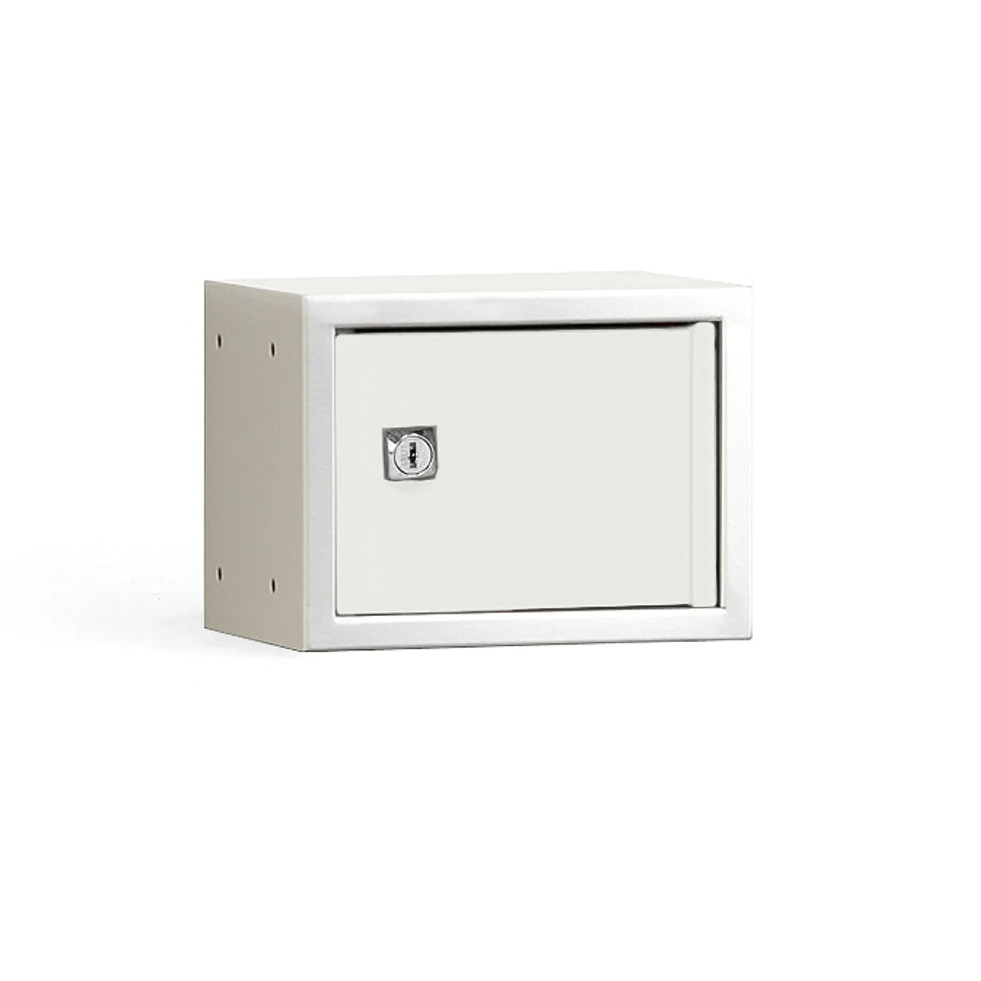 Lokerokaappi CUBE Harmaa, valkoinen ovi, 150x200x150 mm