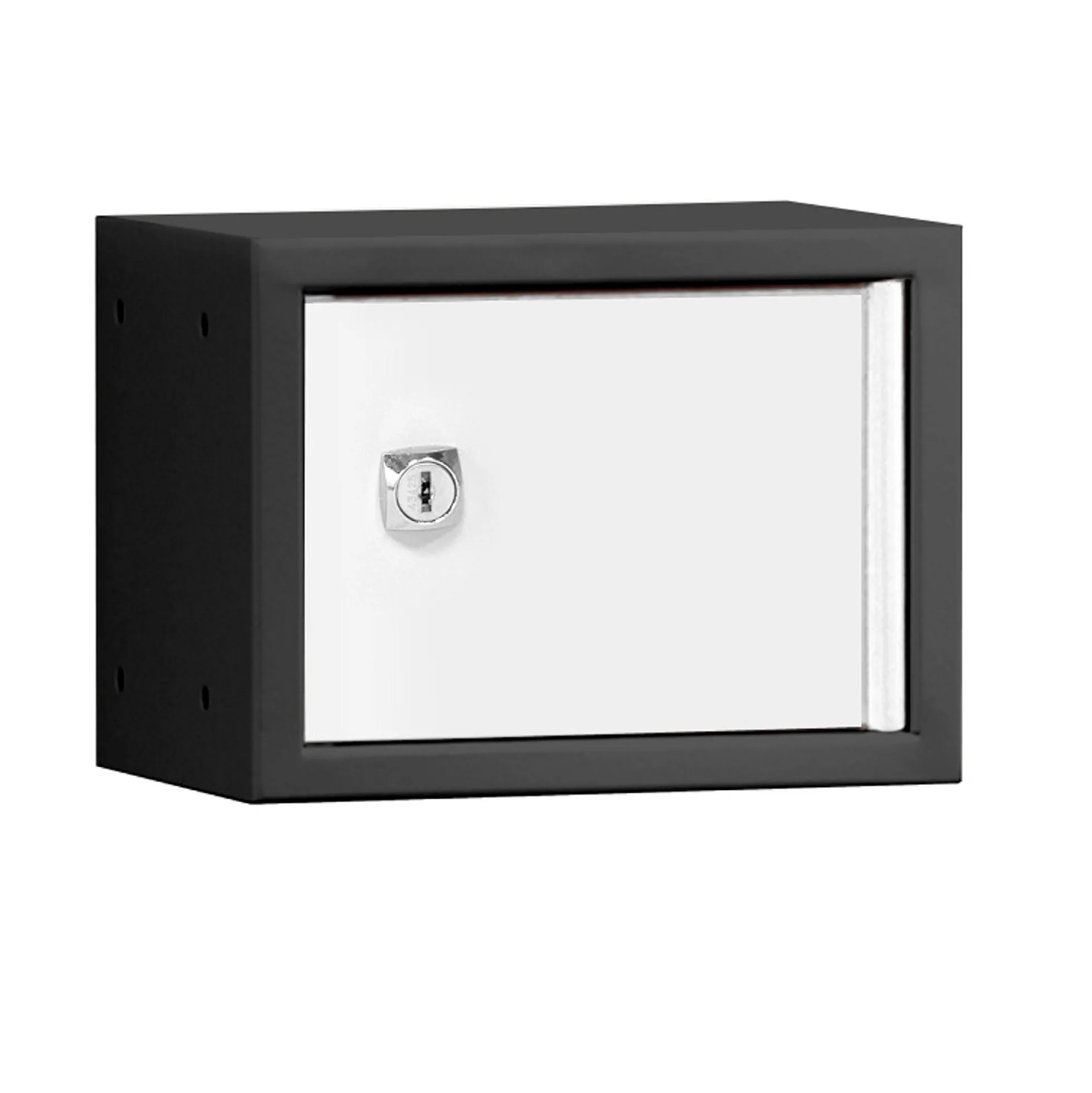 Lokerokaappi CUBE Musta, valkoinen ovi,150x200x150 mm