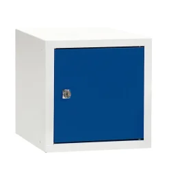 Lokerokaappi CUBE Valkoinen, sininen ovi, 270x270x350 mm