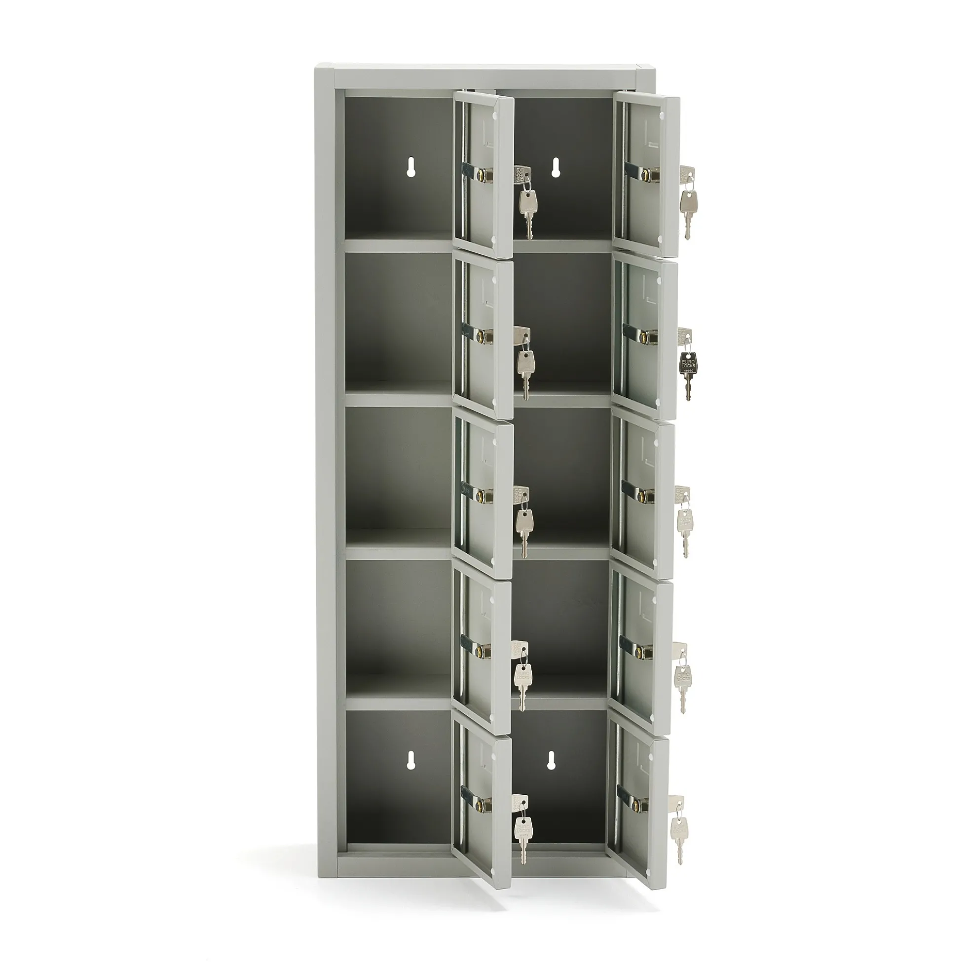 Lokerokaappi MULTICUBE 10 osaa, 1008x412x150 mm, vaaleanharmaa