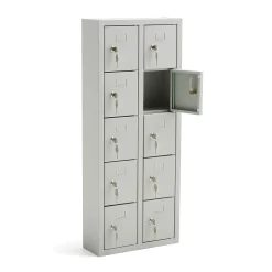 Lokerokaappi MULTICUBE 10 osaa, 1008x412x150 mm, vaaleanharmaa
